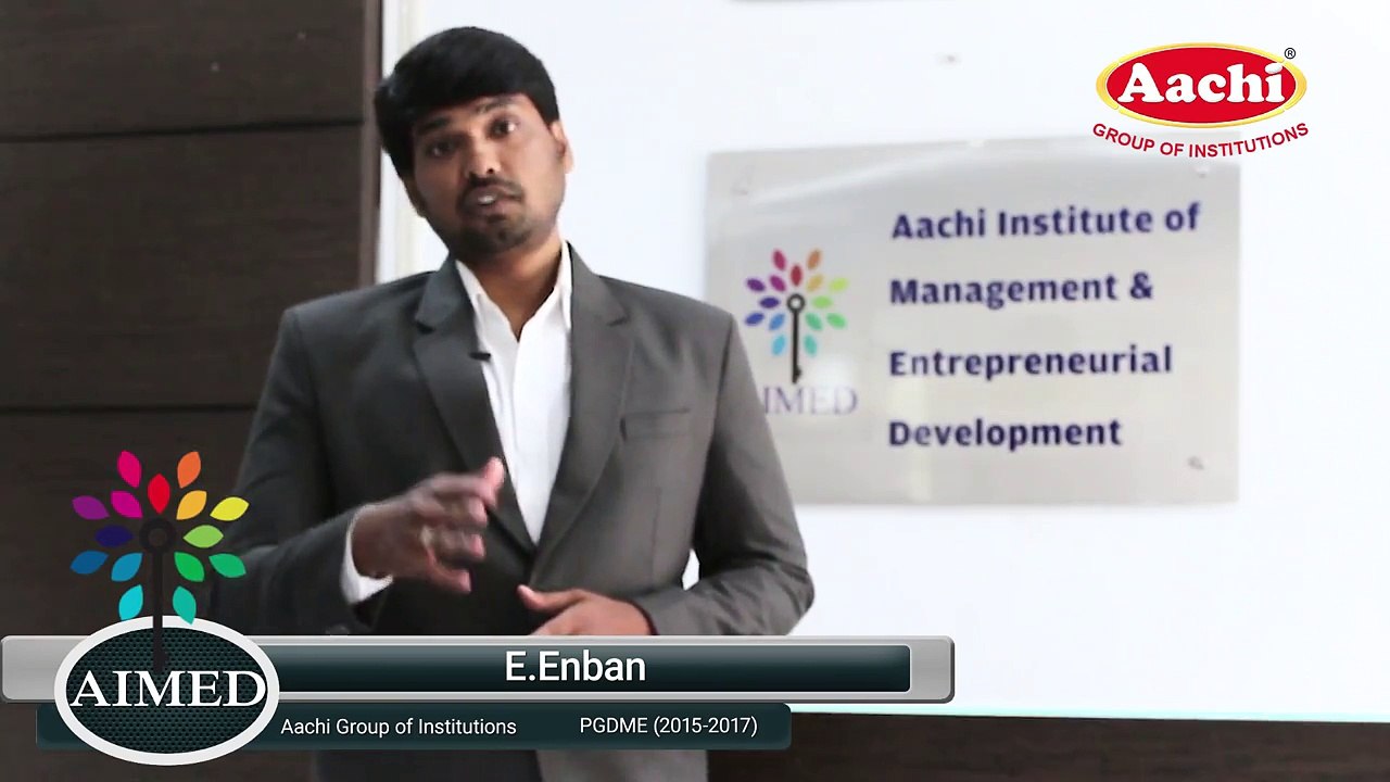 AIMED - Testimonial By E Enban