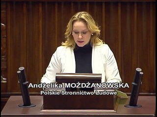 Poseł Andżelika Możdżanowska - Wystąpienie z dnia 19 lipca 2016 roku.