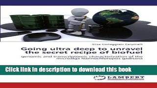 Ebook Going ultra deep to unravel the secret recipe of biofuel: genomic and transcriptomic