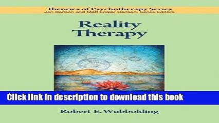 Ebook Reality Therapy (Theories of Psychotherapy) Full Online