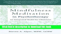 Books Mindfulness Meditation in Psychotherapy: An Integrated Model for Clinicians Free Online