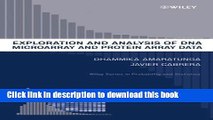 Books Exploration and Analysis of DNA Microarray and Protein Array Data (Wiley Series in
