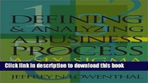 [Read PDF] Defining and Analyzing a Business Process: A Six-SIGMA Pocket Guide Download Online
