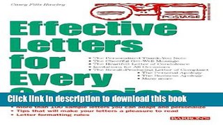 PDF  Effective Letters for Every Occasion: 100 Sample Personal Letters to Inspire Your Own