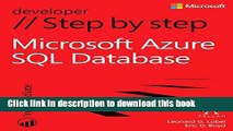 Ebook Microsoft Azure SQL Database Step by Step Full Online