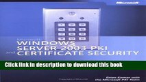 Ebook Microsoft Windows Server 2003 PKI and Certificate Security Free Online