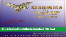 Ebook Examwise for MCP / MCSE 70-218 Certification: Managing a Microsoft Windows? 2000 Network