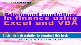 Books Advanced Modelling in Finance using Excel and VBA Free Download