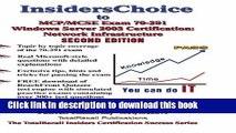 Books Insiderschoice to MCP/MCSE Exam 70-291 Windows Server 2003 Certification: Managing and