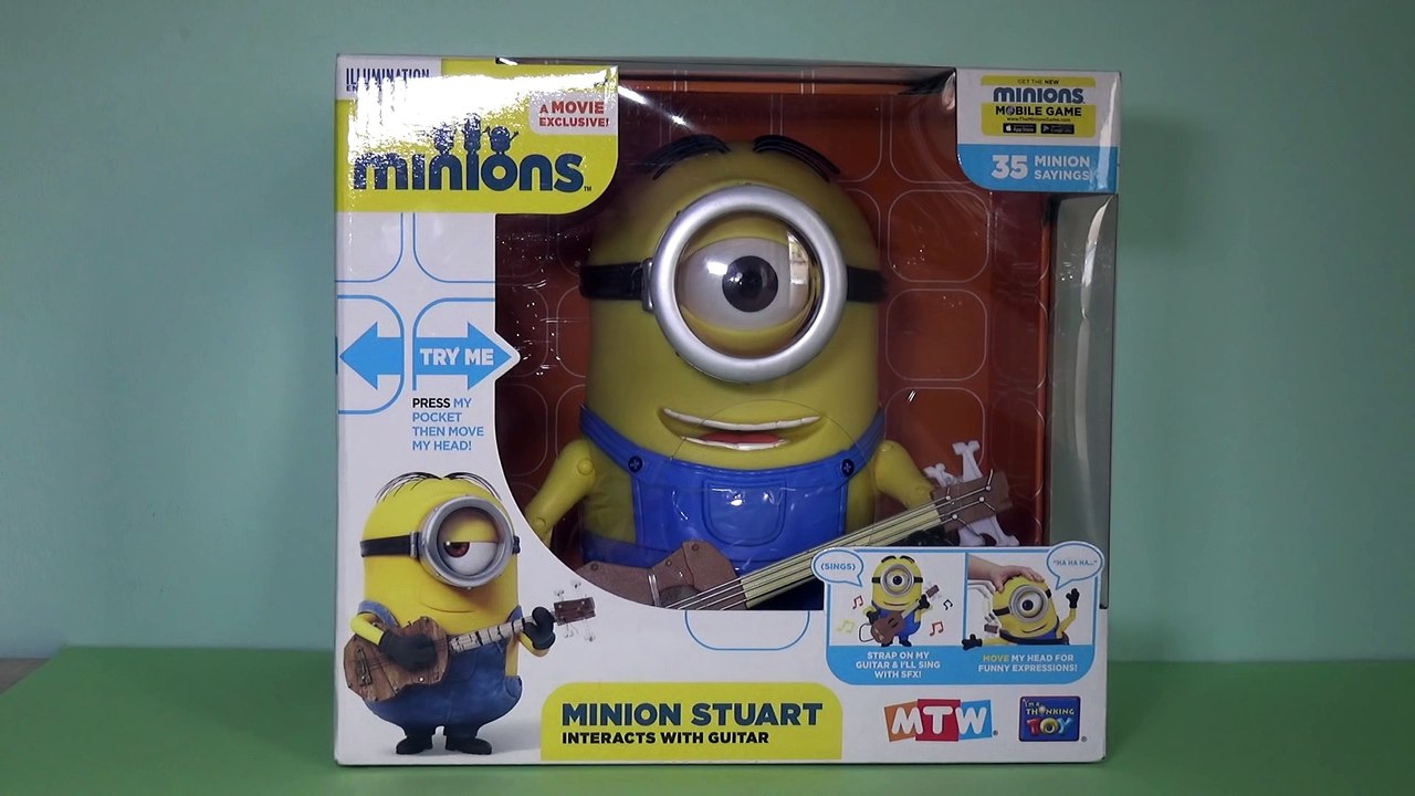 Minion Stuart interacts with Guitar Singing and Talking