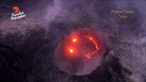 Ce volcan en éruption forme un énorme Smiley avec la lave !