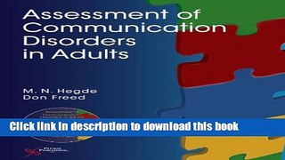 Ebook Assessment of Communication Disorders in Adults Free Online