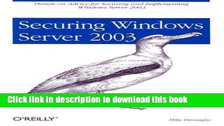 Ebook Securing Windows Server 2003 Full Online