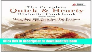 Books The Complete Quick   Hearty Diabetic Cookbook: More Than 200 Fast, Low-Fat Recipes with