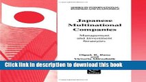 Ebook Japanese Multinational Companies (Series in International Business and Economics) (Series in