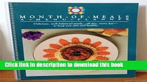 Books Month of Meals: A Menu Planner Free Online