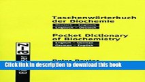 Ebook English to German and German to English Pocket Dictionary of Biochemistry :