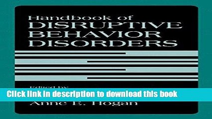 Books Handbook of Disruptive Behavior Disorders Free Online