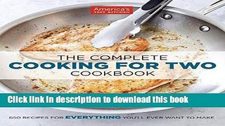 Books The Complete Cooking For Two Cookbook Full Online