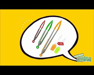 OUNLIFE Kitchen & Grill Silicone Tongs No More Burning Fingers