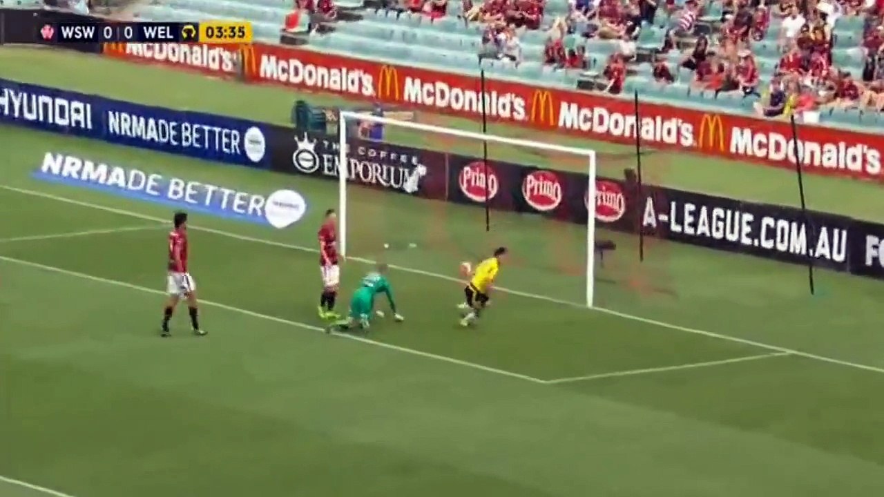 Western Sydney Wanderers 0-1 Wellington Phoenix, Powell First Goal, Australian A-League 14.02.2016