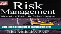Books Risk Management, Tricks of the Trade for Project Managers Free Online