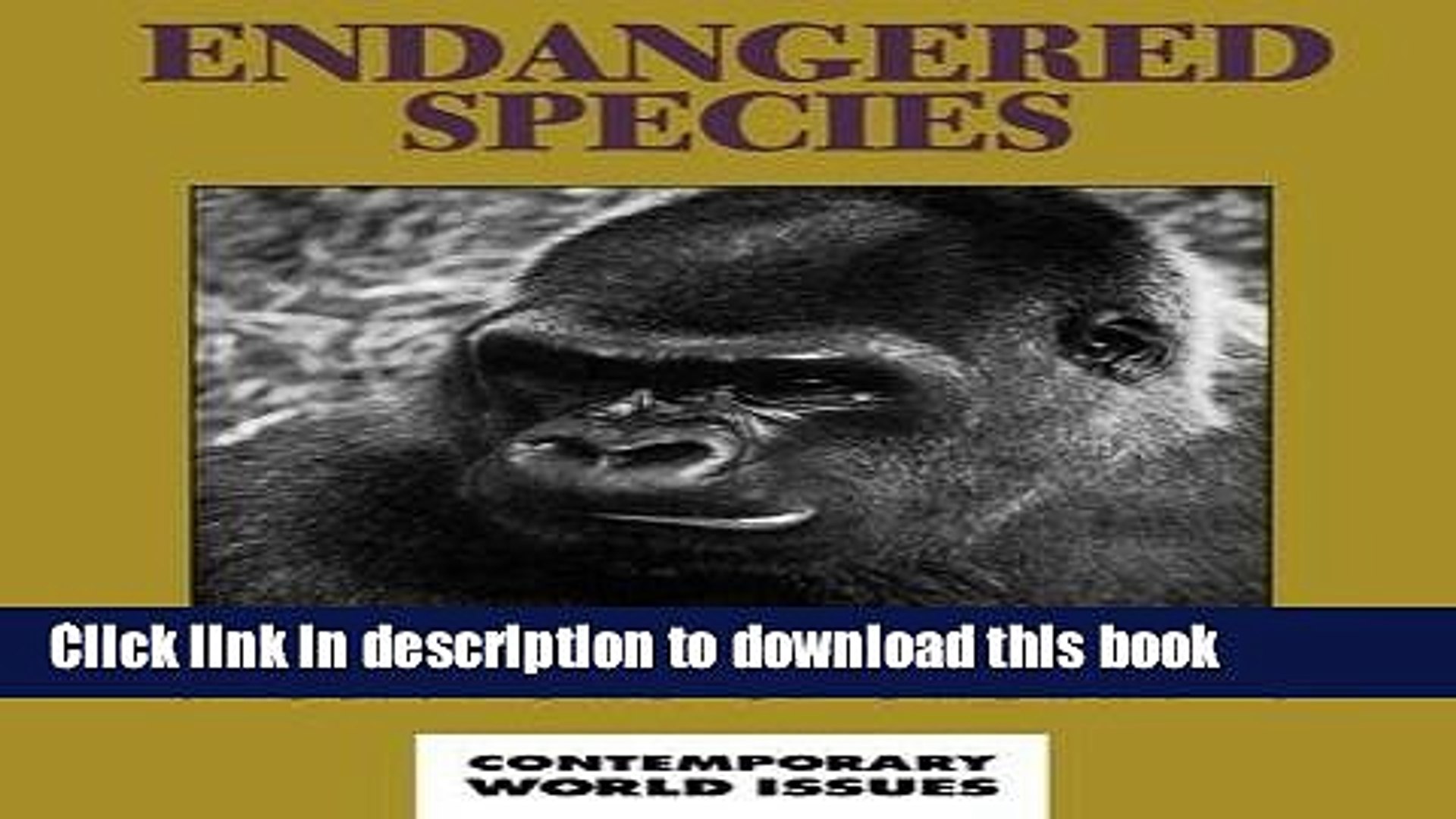 Books Endangered Species: A Reference Handbook Full Online