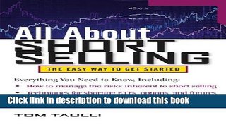 Ebook All About Short Selling (All About Series) Full Online