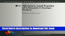 Books Efficiency and Equity of Climate Change Policy (Economics, Energy and Environment) Free Online