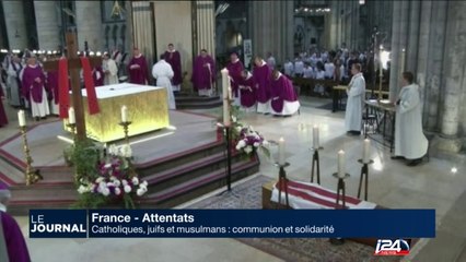Images des obsèques du Père Hamel célébrées à la cathédrale de Rouen
