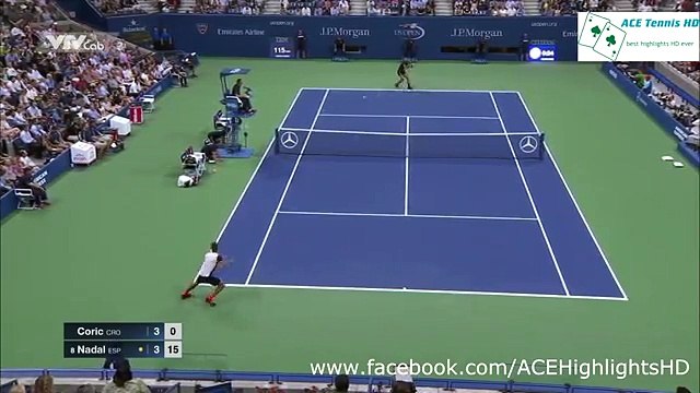 Rafael Nadal vs Borna Coric 2015 US Open Round 1 Highlights HD720p50 by ACE