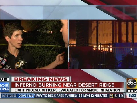 Phoenix Fire talks about blaze burning next to North Phoenix hotel
