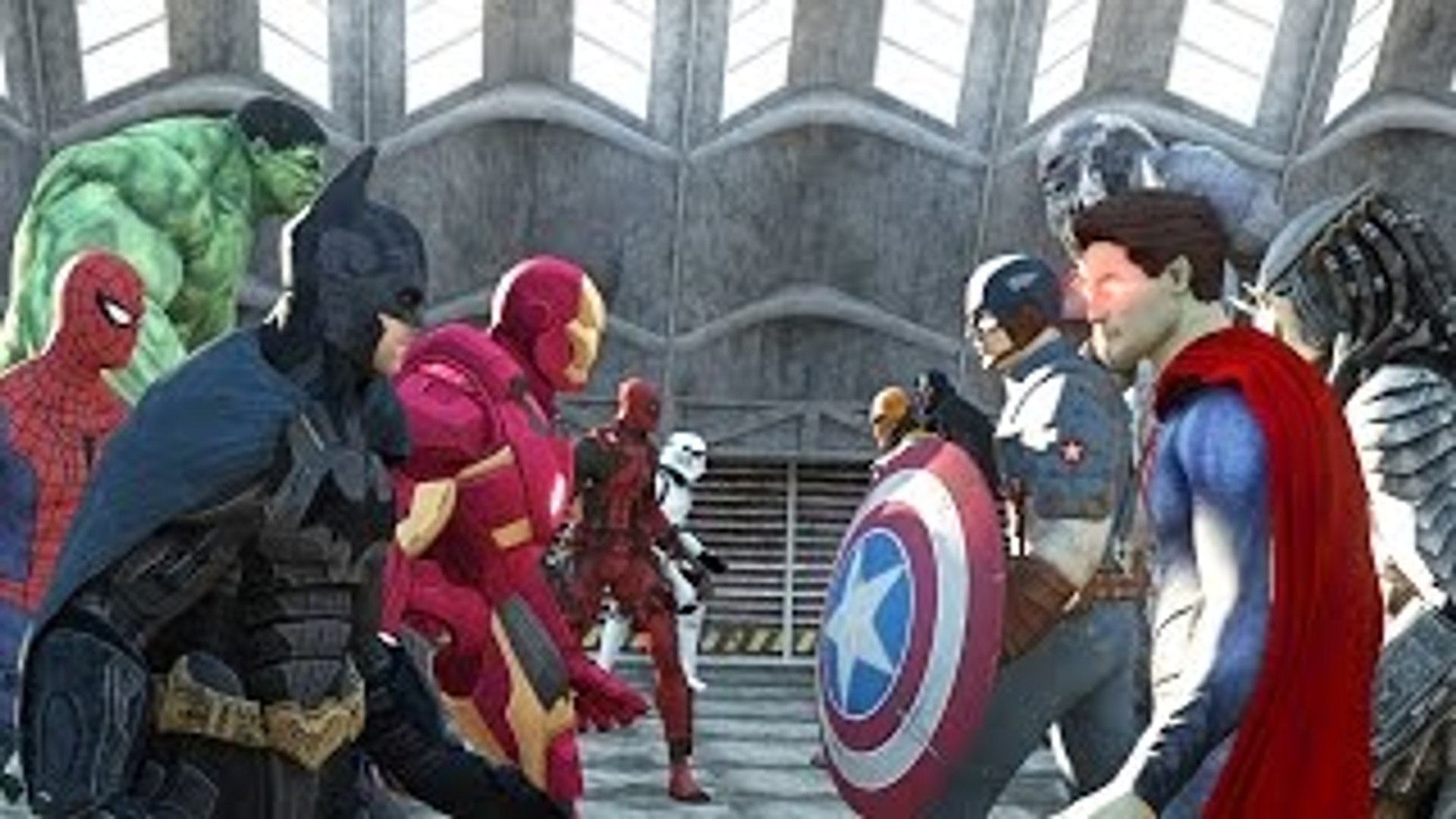 Batman vs Superman vs Captain America vs Ironman vs Hulk vs Deadpool vs  Spiderman vs Goku - video Dailymotion