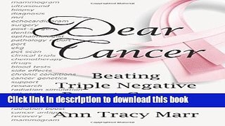 Books Dear Cancer: Beating Triple Negative Breast Cancer Free Download