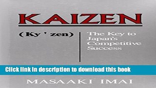 Ebook Kaizen: The Key To Japan s Competitive Success Free Online