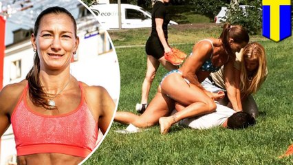 Swedish cop in bikini tackles ‘lucky’ homeless crook