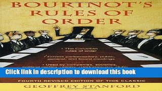 Books Bourinot s Rules of Order: A Manual on the Practices and Usages of the House of Commons of