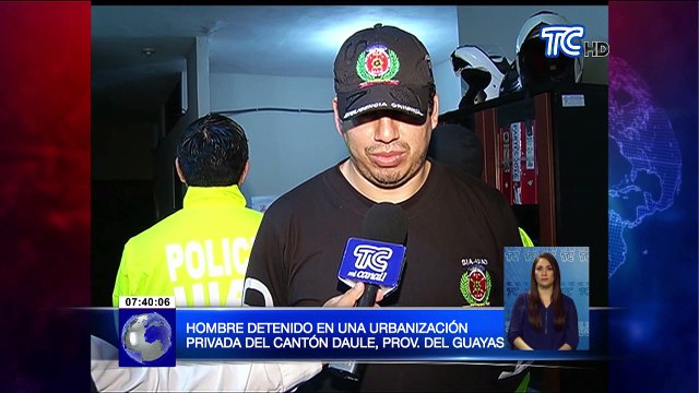 Hombre detenido en una urbanización privada del cantón Daule