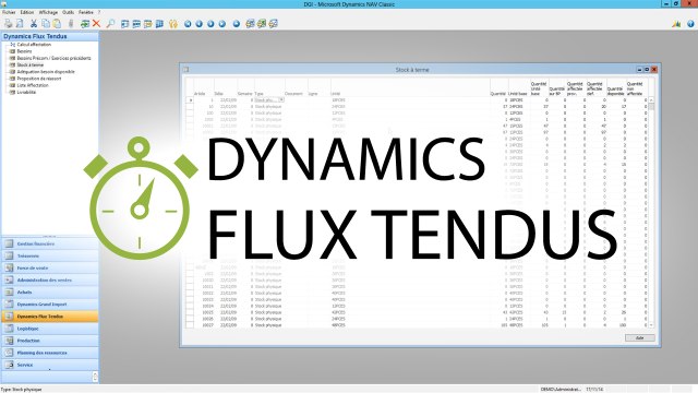 Dynamics Flux Tendus | Démonstration du vertical Microsoft Dynamics NAV