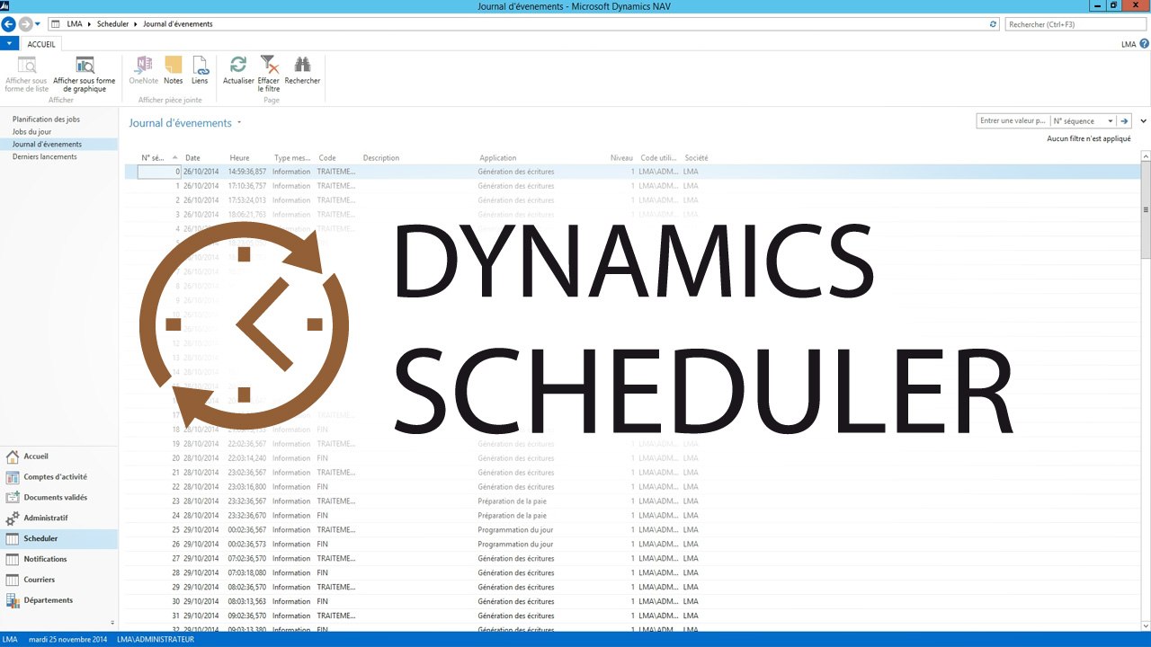 Dynamics Scheduler | Démonstration du vertical Microsoft Dynamics NAV