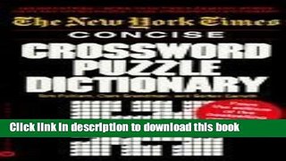 [Read PDF] New York Times Concise Crossword Puzzle Dictionary Download Free