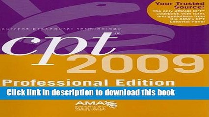 [PDF] CPT Professional Edition: Current Procedural Terminology Download Full Ebook
