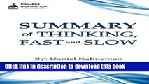 Books Summary of Thinking, Fast and Slow By Daniel Kahneman Full Online