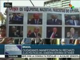 Brasileños manifiestan su rechazo a gobierno interino de Temer