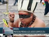 Indígenas de Brasil protestan en rechazo a JJ.OO.