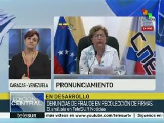 Díaz:Lo que PSUV solicita es invalidar a MUD para convocar revocatorio