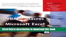 Download  VBA and Macros for Microsoft Excel  Free Books