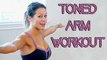 Lean, Toned Arm Workout for Beginners | How to get Strong, Tank Top Arms at Home, with Dena