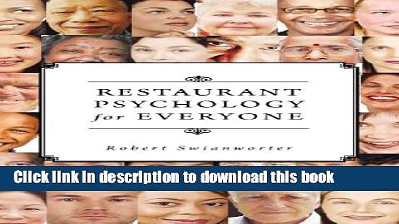 [Read PDF] Restaurant Psychology for Everyone Download Online