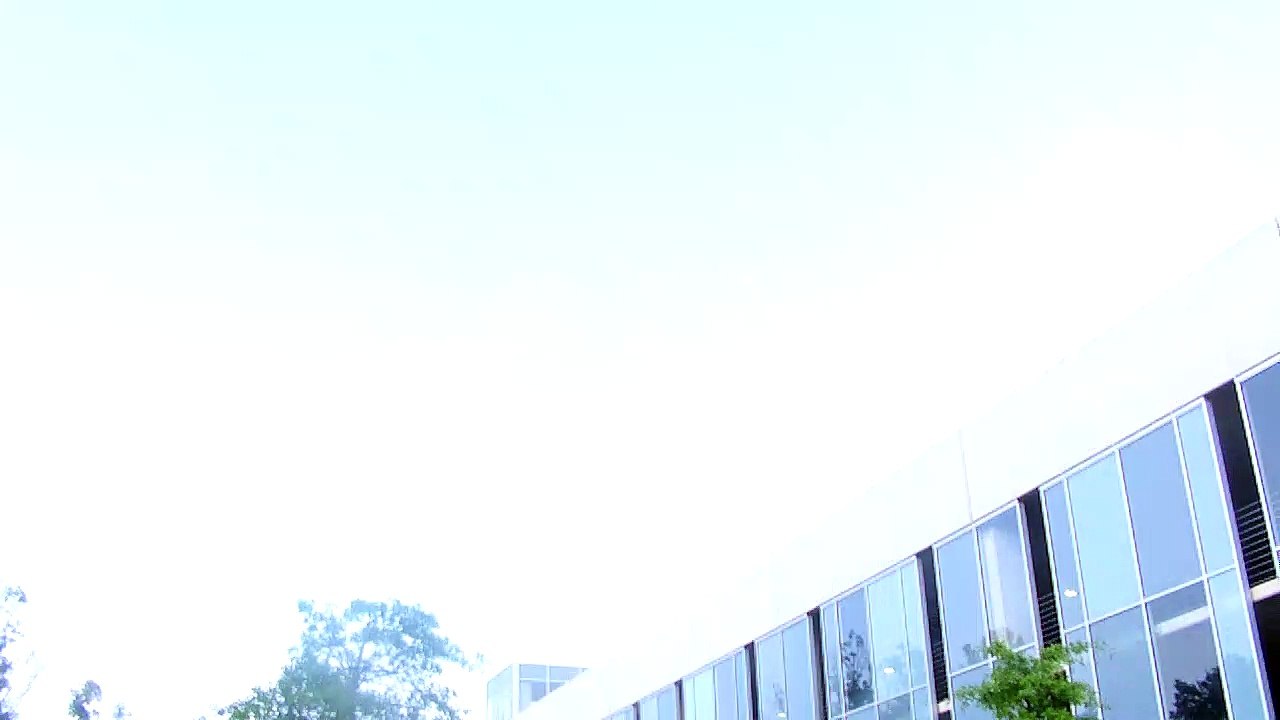 Aircraft over campus garage